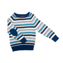 Pull enfant rayé multicolore - 8 ans