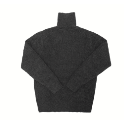 Pull à col roulé gris