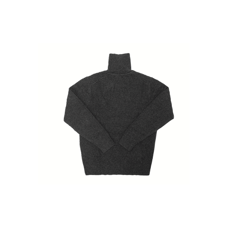 Pull à col roulé gris