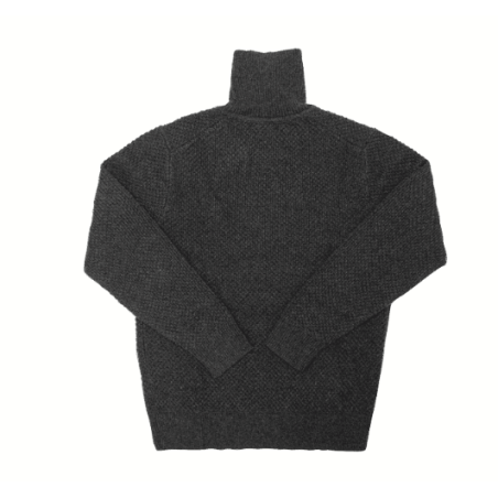 Pull à col roulé gris